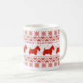 Mug Love Joy Peace Scotties Festive Christmas Dogs (Devant droit)