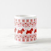 Mug Love Joy Peace Scotties Festive Christmas Dogs (Centre)