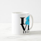 Mug LOVE Kailua Blue Hibiscus 11oz (Devant droit)