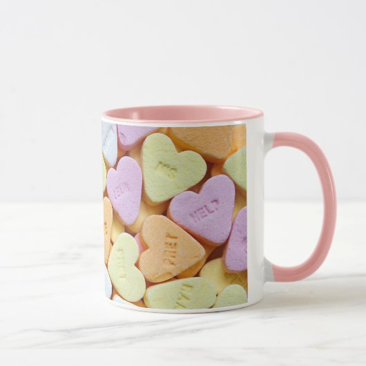 Mug "Love" La Saint Valentin's Candy Heart Coffee Cup (Droite)