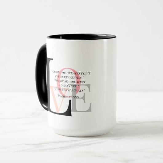 Mug Love Lettering Valentine's Day (Devant gauche)