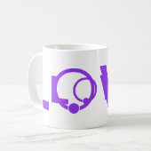 Mug LOVE lettrage Violet (Devant gauche)