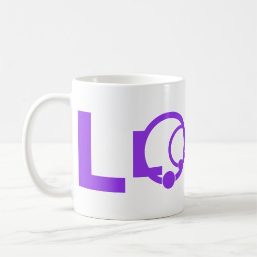 Mug LOVE lettrage Violet (Gauche)