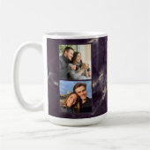 Mug Love Life With You - 7 Photo Collage Marbre foncé (Gauche)