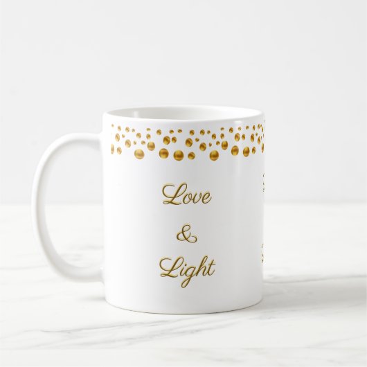 Mug Love & Light Gold Dots Confetti (Gauche)