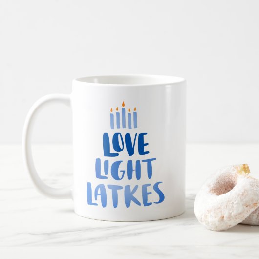 Mug Love Light Lakes | Hanoukka moderne (Avec donut)
