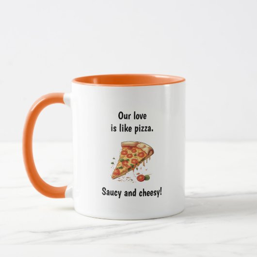 Mug Love Like Pizza Funny Food Pun Dit (Gauche)