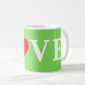 Mug LOVE Lime Vert Moderne (Devant droit)
