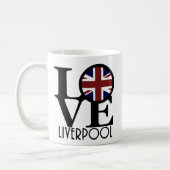 Mug LOVE Liverpool Angleterre (Drapeau UK) 11oz (Gauche)