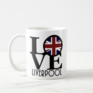Mug LOVE Liverpool Angleterre (Drapeau UK) 11oz