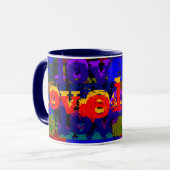 Mug Love Love Modern Colorful Urban Text Art (Devant gauche)