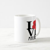 Mug LOVE Malabar 11oz Rouge Hibiscus (Devant droit)