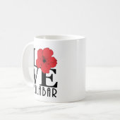 Mug LOVE Malabar 11oz Rouge Hibiscus (Devant gauche)