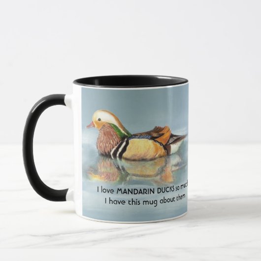 Mug Love MANDARIN DUCKS tellement que je fun Citation (Gauche)