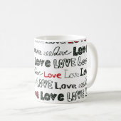 Mug Love Marker Texture Arrière - plan sans couture (Devant droit)