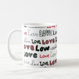 Mug Love Marker Texture Arrière - plan sans couture