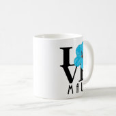 Mug LOVE Maui Blue Hibiscus 11oz (Devant droit)