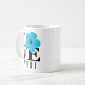 Mug LOVE Maui Blue Hibiscus 11oz (Devant gauche)