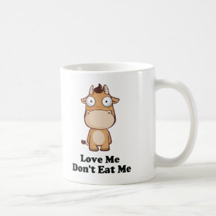 Mug Love Me Don't Mat Me Cow Design