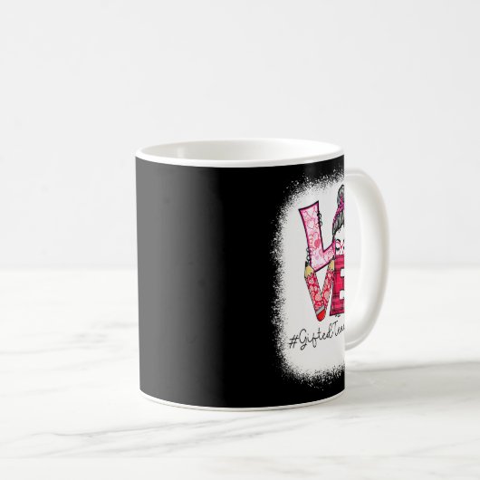 Mug Love Messy Bun Ed Teacher Valentines Day Matching  (Devant droit)
