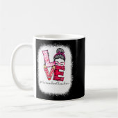 Mug Love Messy Bun Homeschool Teacher Squad Valentine  (Gauche)