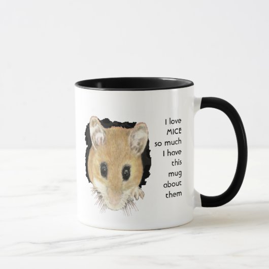 Mug Love Mice Mouse tellement je me plaisante Citer Mu (Droite)