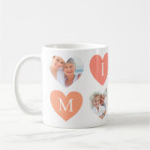 Mug Love Mimi Grand-mère Pink Heart Photos Collage (Gauche)