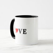 Mug LOVE Minimaliste Élégant (Devant gauche)
