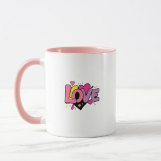 Mug Love Modern Watercolor Artsy Valentine's Day