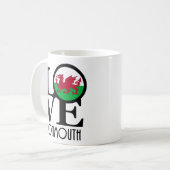 Mug LOVE Monmouth Wales 11oz (Devant gauche)