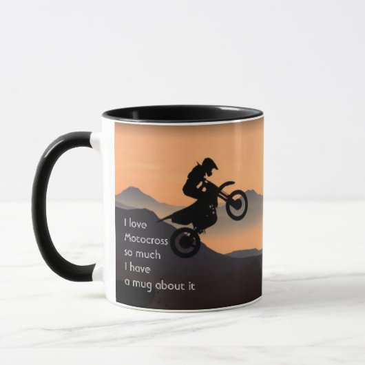 Mug Love Motocross Biking tellement de citations amusa (Gauche)