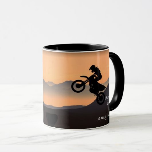Mug Love Motocross Biking tellement de citations amusa (Devant droit)