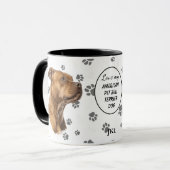 Mug Love My American Pit Bull Terrier Dog Pawprint (Devant gauche)