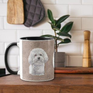 Mug Love My Bichon Frise Dog Pawprint