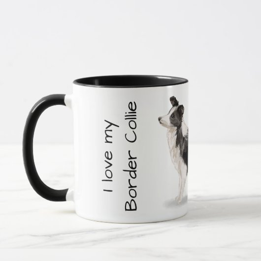 Mug Love My Border Collie (Gauche)