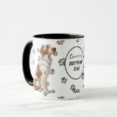 Mug Love My Brittany Dog Pawprint (Devant gauche)