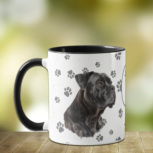 Mug Love My Cane Corso Dog Pawprint