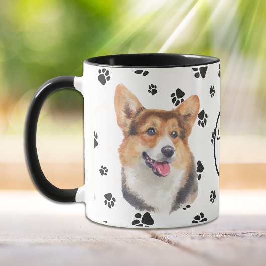 Mug Love My Cardigan Welsh Corgi Pawprint