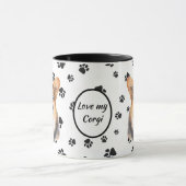 Mug Love My Cardigan Welsh Corgi Pawprint (Centre)