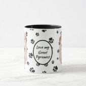 Mug Love My Great Pyrenees Chien Pawprint (Centre)