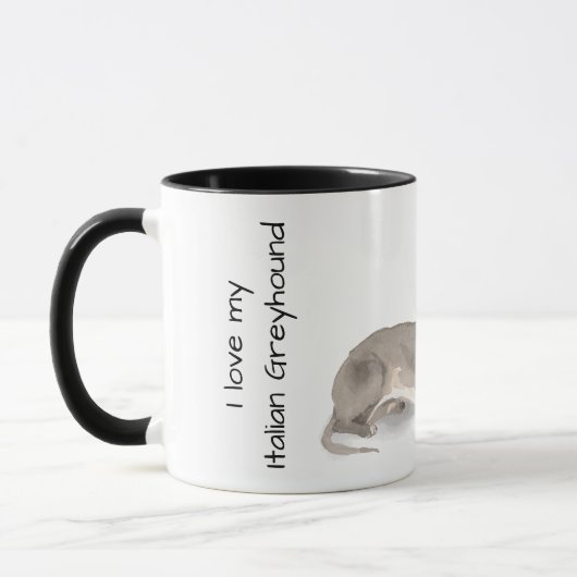 Mug Love My Italian Greyhound (Gauche)