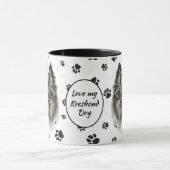 Mug Love My Keeshond Chien Pawprint (Centre)