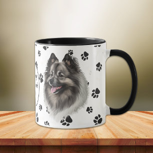 Mug Love My Keeshond Chien Pawprint