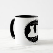 Mug Love My Scottie & Westie (Devant gauche)