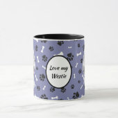 Mug Love My Westie Chien Pawprint (Centre)