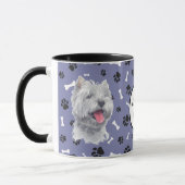 Mug Love My Westie Chien Pawprint (Gauche)