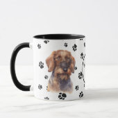 Mug Love My Wire Haired Dachshund Dog Pawprint (Gauche)