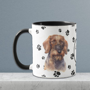 Mug Love My Wire Haired Dachshund Dog Pawprint