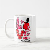 Mug Love Nail Lish Heart Nail Tech Life Valentines  (Gauche)
