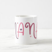 Mug Love Nana Grand-mère Coeurs typographiques (Centre)